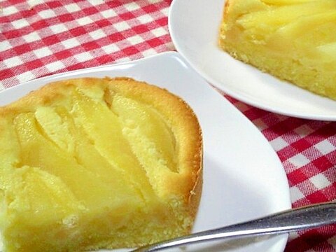 洋梨の缶詰で簡単ケーキ